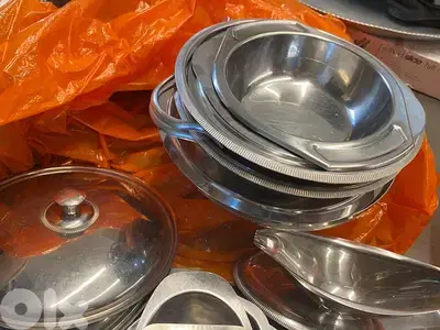 stainless plates set