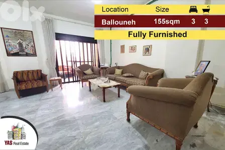 Ballouneh 155m2 + 40m2 terrace | Furnished Apartment | Luxury | EL Ballouneh 155m2 + 40m2 terrace | Furnished Apartment | Luxury | EL