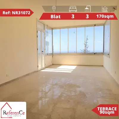 Good deal in blat with terrace شقة للبيع في بلاط مع سطيحة