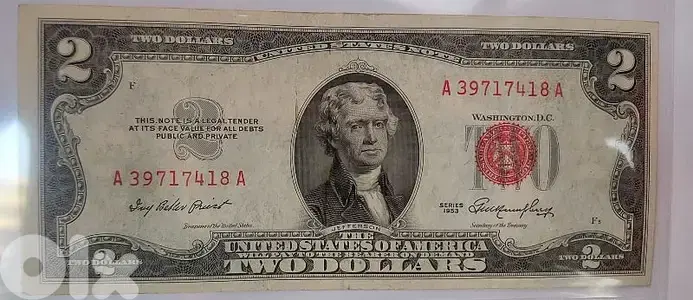 USA two dollars Banknote 1953