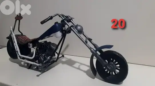 hand made old vintage cars and bycycle.