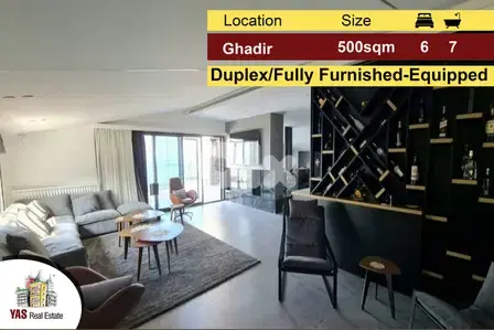 Ghadir 500m2 | 170m2 Terrace/Garden | Duplex | Furnished/Equipped |IV