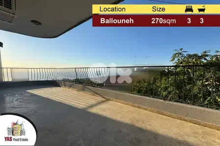 Ballouneh 270m2 | Excellent Condition | Sea View | Renovated | EL | Ballouneh 270m2 | Excellent Condition | Sea View | Renovated | EL |