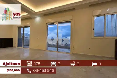 Ajaltoun 175m2 | Classy Area | Excellent Condition | Flat | TO Ajaltoun 175m2 | Classy Area | Excellent Condition | Flat | TO