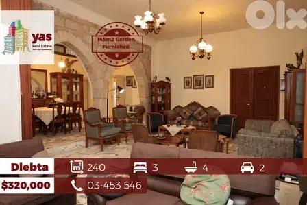 Dlebta 240m2 | 145m2 Terrace/Garden | Furnished Villa | Calm Area |ABA Dlebta 240m2 | 145m2 Terrace/Garden | Furnished Villa | Calm Area |ABA