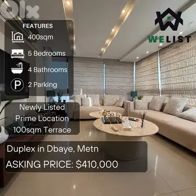 Duplex Apartment for sale in Dbayeh دوبلكس للبيع في منطقة Duplex Apartment for sale in Dbayeh دوبلكس للبيع في منطقة