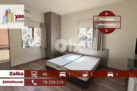 Zalka 40m2 | Furnished | Chalet | Prime Location | Catch | Rent | MJ Zalka 40m2 | Furnished | Chalet | Prime Location | Catch | Rent | MJ