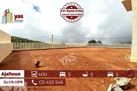Ajaltoun 400m2 Villa | 400m2 Garden | Unique Property | 1Yr PYMT FCLTS Ajaltoun 400m2 Villa | 400m2 Garden | Unique Property | 1Yr PYMT FCLTS