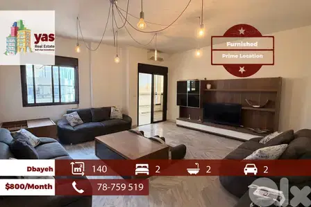 Dbayeh 140m2 | Furnished | Prime Location | Calm Area | MJ Dbayeh 140m2 | Furnished | Prime Location | Calm Area | MJ